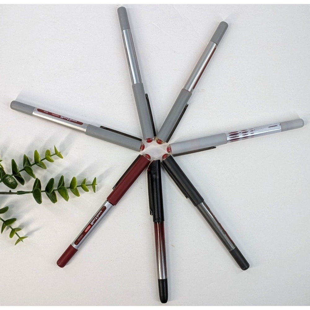 ALL RED INK LOT 7🚨Uni-ball Vision Micro Fine Point RollerBall Pen NeedleGrading
